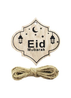 اشتري EID Mubarak English Gift Tags 6pcs, 7cm Elegant Labels for Your Festive Gifts في الامارات