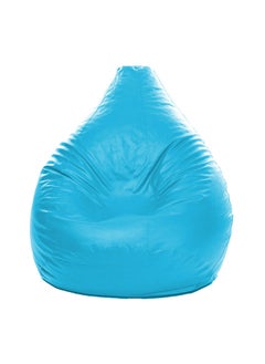 Buy XXL Faux Leather Multi-Purpose Bean Bag With Polystyrene Filling Teal Blue in UAE