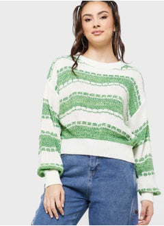 Buy Striped Printed Sweater in UAE