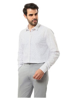 Buy Patterned Off-White Shirt with Full Buttons - Off-White in Egypt