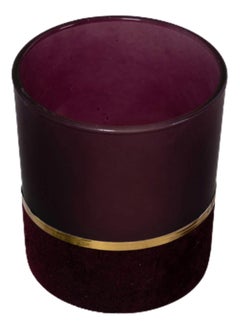 اشتري Velvet Tealight Holder, Purple & Gold - 10 cm في الامارات