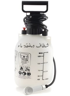 Buy Portable manual shattaf and water pump for trips and camping, 4 liters, with a 3 meter long water bidet. in Saudi Arabia