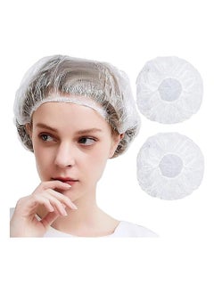 Buy 100 Pcs Disposable Shower Caps, Larger And Thicker Waterproof Elastic Hair Bath Cap, Clear Plastic Hair Caps For Women Men, Spa, Home Use, Hotel And Hair Salon, Beauty, Portable Travel Hair Net in UAE