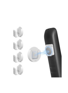 اشتري 4 Pack Magnetic Remote Control Holder, Wall Mount Remote Holder, Self Adhesive TV Air Conditioner Remote Control Holder, Suitable for Living Room Bedroom Wall (White) في الامارات