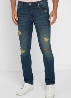 Buy Slim Fit Ripped Jeans in UAE