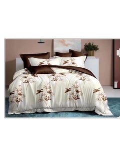Buy 6Pcs Bedding Set Solid Color Luxury Bedding Duvet Cover Set King Size Bed Set King Size Set RHOMBS in UAE