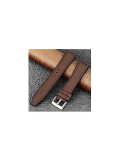 Buy 22mm Silicone Leather Replacement Strap Watchband For HUAWEI WATCH Ultimate - Brown Silver Buckle in Egypt