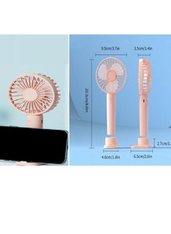 Buy Rechargeable Mini Handheld Fan, 3 Speeds, Suitable For Home, Office And Outings (Multi-Color) in Egypt