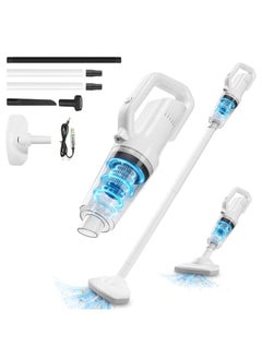 اشتري Cordless Vacuum Cleaner, 120W/12000PA Powerful Suction Stick Vacuum with 30min Long Runtime Detachable Battery, 4 in 1 Lightweight Quiet Vacuum Cleaner في السعودية