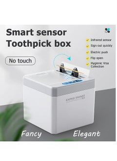 اشتري Intelligent Sensing Toothpick Box Built in Toothpick Storage Box Automatic Pop-Up Toothpicks Elegant and Fancy Suitable for House use Restaurant Hotel في السعودية