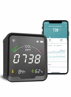 Buy WiFi CO2 Monitor, NDIR Sensor Smart CO2 Detector, Air Quality Monitor for Portable Carbon Dioxide Detector Alarm, Temperature Humidity Sensor, Automation Work with Tuya Smart Home Devices in UAE