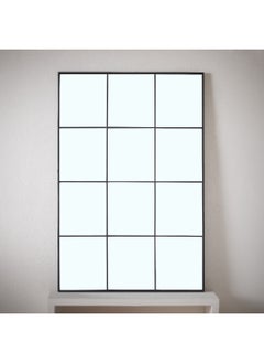 Buy Fresco Metal Frame Windowpane Mirror 120 x 2.5 x 80 cm in UAE