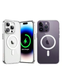Buy iPhone 14 Pro Max Clear Case with MagSafe Ultimate Protection Shock Absorption Anti Shockproof Ultra-Thin Cover – Clear in UAE