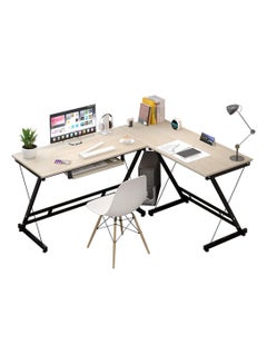 Buy Modern L-Shaped Computer Desk – Sturdy, Stylish, Office Desk with Keyboard Tray in UAE