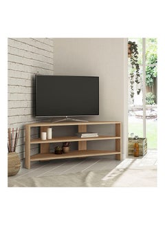 Buy Thales Corner TV Stand Table Suitable For TV Screen Up To 50 Inch Oak 36 x 110 x 45 cm in UAE