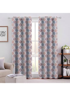 Buy Elegant Velvet Curtains Soft Velour Fabric Modern Sheer Design Steel Grommets For Living Room140X280Cm in Egypt