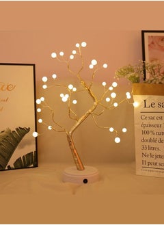 اشتري Night Light, Table Lamps Upgraded Copper Wire Tree Branch Decorative No Heat Lights, USB&Battery Powered, 36 Warm White LED, Desk lamp for Home Decoration, Wedding Sign Led Desk Light في الامارات