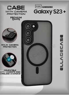 اشتري Case for Samsung Galaxy S23 Plus, Ultra Thin Frameless Case With MagSafe Wireless Charging, Solid Camera Protection, Shockproof Magnetic Black Cover في الامارات