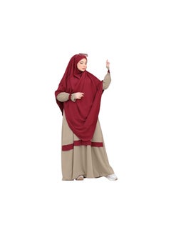 Buy Two pieces of royal crepe material, size one size, can be worn up to 110 kilos for women in Egypt