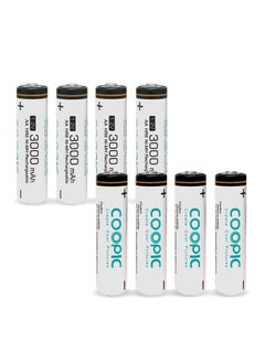 اشتري COOPIC Create Cool Pictures 8pcs 3000mAh AA RH6 Ni-MH Pre-charged type Rechargeable Battery في الامارات