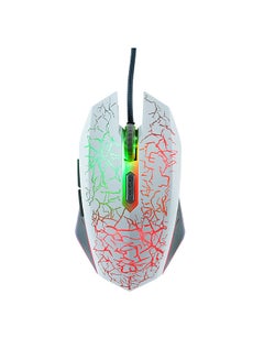 اشتري Wired Gaming Mouse Optical Mouse Game-level Engine Colorful Breathing Light 4-gear Adjustable DPI Ergonomic Mice White في الامارات