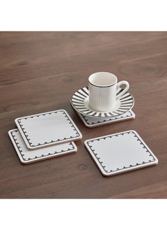 Buy Gusto 4-Piece Square Coaster Set 10 x 10 cm in Saudi Arabia