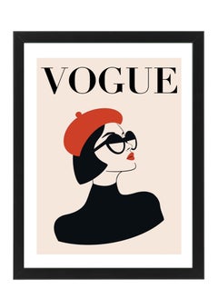 Buy Vogue Fashion Girl Design Abstract Wall Art Poster with Frame 30x40cm in UAE