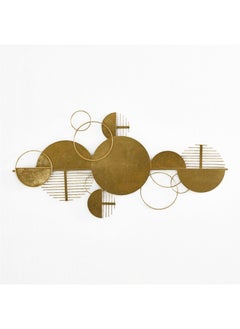 Buy Discs Wall Decor, Gold - 100X49 Cm in UAE