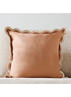 اشتري Warm Oasis Terra Solid Scallop Edge Filled Cushion 50 x 50 cm في السعودية