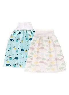 Buy 2-Piece Toddler Training Waterproof Diaper Skirt in Saudi Arabia