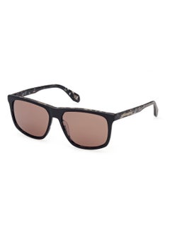 Buy Men's Mirrored Navigator Shape Acetate Sunglasses OR006205G56 - Lens Size: 56 Mm - Black in UAE