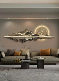 Buy "3D LED Backlit Wall Art Luxury Design with Built-in Clock" in Saudi Arabia