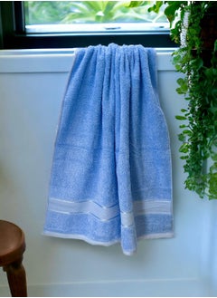 Buy Soft And Absorbent Single Pcs Bath Towel 500GSM Bathroom Towel (70x140cm) Light Blue in Saudi Arabia