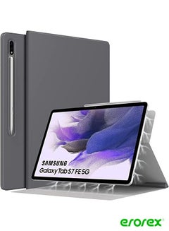 Buy Case for Galaxy Tab S7 FE 12.4" 2021 (SM-T730/T736) & Galaxy Tab S7 Plus 12.4" 2020 (SM-T970/T975/T976) Tablet, Slim Lightweight Magnetic Cover Case with Auto Sleep/Wake (Space Gray) in Saudi Arabia