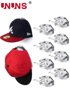 Buy Adhesive Hat Hooks For Wall,8-Pack Hat Rack For Baseball Caps, Minimalist Hat Display,Hat Hangers For Closet Bedroom,Clear in Saudi Arabia