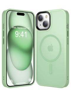 Buy Magnetic Case For iPhone 13 Case Compatible with MagSafe Military Grade Protection Shockproof Translucent Matte Case Anti Scratch Shockproof Phone Case (Light Green) in Egypt