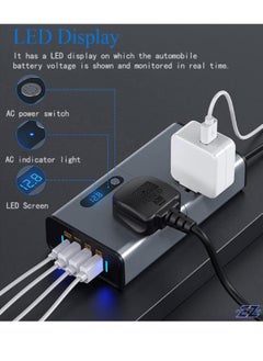 اشتري "Efficient 200W Car Inverter: Multi-Port Charger for Cars, SUVs, and Trucks" في الامارات