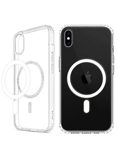 Buy Magnetic Clear Back Designed for iPhone X Clear Phone Case Compatible with Magsafe, Slim Protective Cover in UAE
