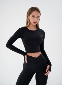 Buy Bona Fide Compression Shirts for Women – Long/Short Sleeve Women’s Workout Crop Top - Designed for Gym, Workout and Running in UAE