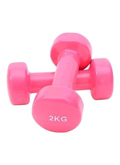 Buy 2-Piece Classical Head Dumbbell Set 2x2 Kg 4kg in Saudi Arabia