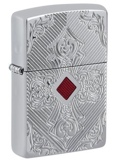 Buy Zippo AE401573 167 Cross Armor High Polish Chrome Windproof Lighter in UAE