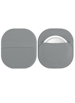 اشتري Airtag Holder Case Sticker Cover, 2 Pack Stick-On Mount Airtag Case Compatible with Apple Airtags for TV Remote Luggage Bike Car Laptop, Gray في السعودية