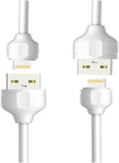 اشتري Ldnio Set Of 2 Pieces Of Ls371 Lightning To Usb A Mobile Phone Fast Charging Data Cable 1M - White في مصر