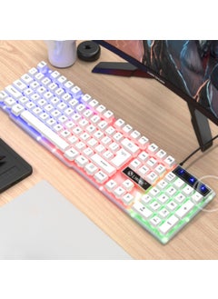 Buy GTX300 Gaming Keyboard and Mouse Set with Colorful Backlight TX30 single keyboard White in Saudi Arabia