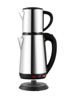 Buy 1L+2.3L Electric Kettle Set Turkish Tea Maker Machine with Handle, Stainless Steel Kettle, Automatic Electric Tea Maker Kettle with Infuser Filter, Hot Tea Maker, Electric Samovar in UAE