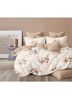 Buy 250 thread count 6 Piece Queen Size Super Soft Cotton Includes 1xBedsheet Cover 180x230cm Sheet 160x200+30cm 4x Pillowcases 50x75cm in UAE