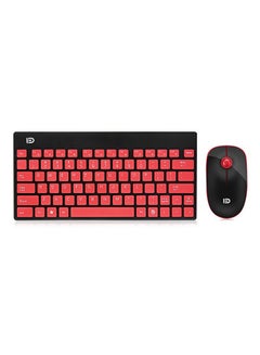 اشتري 1500 Wireless Optical Keyboard Mouse Combo With LED Backlit Red في السعودية
