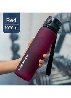 اشتري UZSPACE Sports Water Bottle 1L or 32oz. Leak Proof Tritan Plastic BPA Free Bottles for kids Fitness Gym Office School Outdoor Sport and Exercise في الامارات