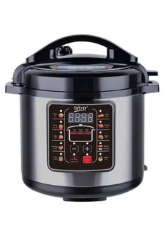 Buy 7L stainless steel electric pressure cooker 1000W Slow Rice Cooker Yogurt Cake Maker Steamer and Warmer Silver WTR-7007 in UAE