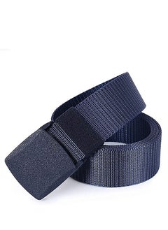 Buy Nylon Stretchable Blue Belt For Men Blue in UAE